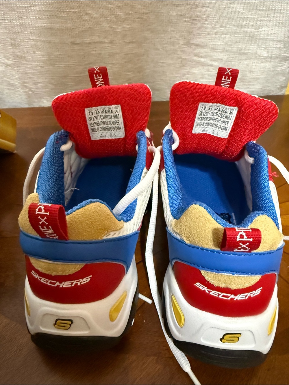 Onepiece White, Red & Blue Women’s Sneakers - Picture 11 of 15